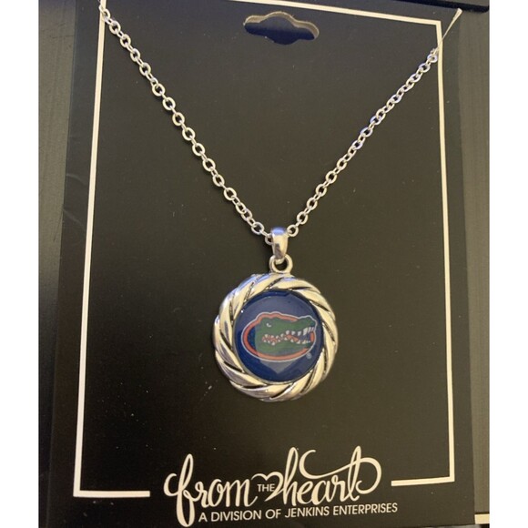 From The Heart Florida Gators Logo Jewelry Set of 3 Bracelet Necklace Earrings - Picture 3 of 4